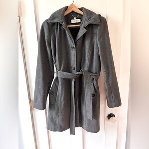 COPY - Calvin Klein hooded wool blend trench coat - Women’s M - EUC